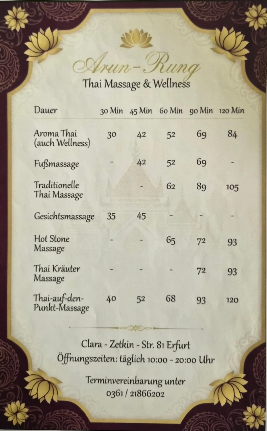 Fußmassage Erfurt